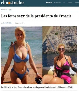 Imagen de Las fotos sexys de la presidenta de croacia