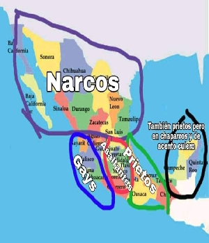 Imagen de Mapa de México segun algun mexicano random numero 0