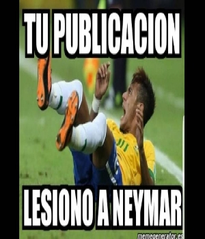 Imagen de Tu publicacion lesion a Neymar
